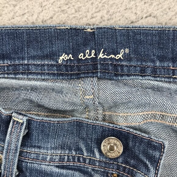 7FAM Jeans Womens Size 28 Boot Cut Low Rise Ribbon Back Pocket Faded Wash Denim - Picture 9 of 16